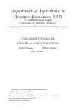 Cover page: Centralized Clearing for Over-the-Counter Derivatives