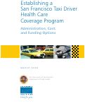 Cover page: Establishing a San Francisco Taxi Driver Health Care Coverage Plan