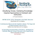 Cover page of Amplifying Voices, Centering Knowledge; Inspired Approaches to Outreach and Instruction