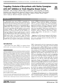 Cover page: Targeting Cholesterol Biosynthesis with Statins Synergizes with AKT Inhibitors in Triple-Negative Breast Cancer.