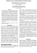 Cover page: Relational Versus Attributional Mode of Problem Solving?