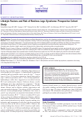 Cover page: Lifestyle Factors and Risk of Restless Legs Syndrome: Prospective Cohort Study.