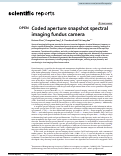 Cover page: Coded aperture snapshot spectral imaging fundus camera.
