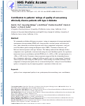 Cover page: Contributors to Patients' Ratings of Quality of Care Among Ethnically Diverse Patients with Type 2 Diabetes.