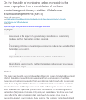 Cover page: On the feasibility of monitoring carbon monoxide in the lower troposphere from a constellation of northern hemisphere geostationary satellites: Global scale assimilation experiments (Part II)