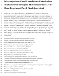 Cover page: Intercomparison of model simulations of mixed-phase clouds observed during the ARM Mixed-Phase Arctic Cloud Experiment. Part I: Single layer cloud