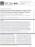 Cover page: Environmental and Dietary Exposure to Copper and Its Cellular Mechanisms Linking to Alzheimer’s Disease