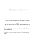 Cover page: Overcoming Production Disruption When Adopting New Technologies: Application of Macroergonomics and Safety Culture: