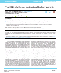 Cover page of The 2024 challenges in structural biology summit