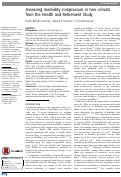 Cover page: Assessing morbidity compression in two cohorts from the Health and Retirement Study