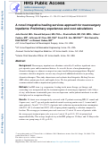 Cover page: A novel integrative healing services approach for neurosurgery inpatients: Preliminary experiences and cost calculations.