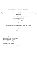 Cover page: Disparity Estimation and Enhancement for Stereo Panoramic and Multi-array Image/Video /