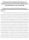 Cover page: Two-dimensional computational fluid dynamics and conduction simulations of heat transfer in 
window frames with internal cavities - Part 1: Cavities only