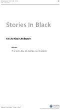 Cover page: Stories in Black