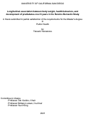 Cover page: Longitudinal association between body weight, health behaviors, and development of prediabetes over 8 years in the Rancho Bernardo Study