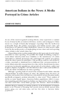 Cover page: American Indians in the News: A Media Portrayal in Crime Articles