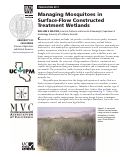 Cover page: Managing Mosquitoes in Surface-Flow Constructed Treatment Wetlands