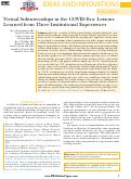 Cover page: Virtual Subinternships in the COVID Era: Lessons Learned from Three Institutional Experiences