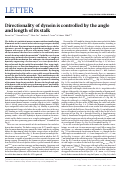 Cover page: Directionality of dynein is controlled by the angle and length of its stalk