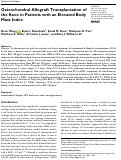 Cover page: Osteochondral Allograft Transplantation of the Knee in Patients with an Elevated Body Mass Index.