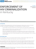 Cover page: Enforcement Of HIV Criminalization in Kentucky