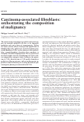 Cover page: Carcinoma-associated fibroblasts: orchestrating the composition of malignancy