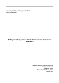 Cover page: An Empirical Study of Inter-Vehicle Communication Performance Using NS-2