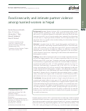 Cover page: Food insecurity and intimate partner violence among married women in Nepal