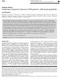 Cover page: Landscape of genetic lesions in 944 patients with myelodysplastic syndromes