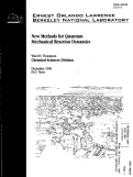 Cover page: New Methods for Quantum Mechanical Reaction Dynamics