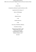 Cover page: Control without Coercion: Public Service Provision for Migrant Workers and Social Control in China