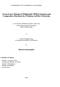 Cover page: Cross-layer design of wideband CDMA systems and cooperative diversity for wireless ad hoc networks :