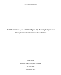 Cover page of K-12 Education in the Age of Artificial Intelligence (AI): Measuring the Impact of AI Literacy Curricula in California Public School Districts