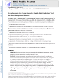 Cover page: Development of a comprehensive health-risk prediction tool for postmenopausal women.