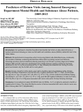 Cover page: Predictors of Return Visits Among Insured Emergency Department Mental Health and Substance Abuse Patients, 2005-2013