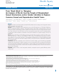 Cover page: From Shark-Week to Mangina: An Analysis of Words Used by People of Marginalized Sexual Orientations and/or Gender Identities to Replace Common Sexual and Reproductive Health Terms.