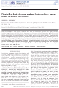 Cover page: Plants that lead: do some surface features direct enemy traffic on leaves and stems?