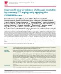 Cover page: Improved 5-year prediction of all-cause mortality by coronary CT angiography applying the CONFIRM score