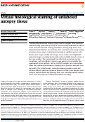 Cover page: Virtual histological staining of unlabeled autopsy tissue