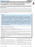 Cover page: A Genome-Wide Association Study Identifies Potential Susceptibility Loci for Hirschsprung Disease