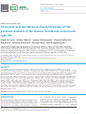 Cover page: Structural and biochemical characterization of the protease domain of the mosaic botulinum neurotoxin type HA