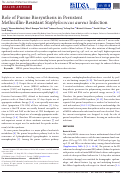 Cover page: Role of Purine Biosynthesis in Persistent Methicillin-Resistant Staphylococcus aureus Infection