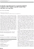 Cover page: Evaluation and Management of Anal Intraepithelial Neoplasia in HIV-Negative and HIV-Positive Men Who Have Sex with Men