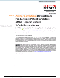 Cover page: Author Correction: Downstream Products are Potent Inhibitors of the Heparan Sulfate 2-O-Sulfotransferase.
