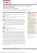 Cover page: Chronic Kidney Disease and Major Risk Factors in Patients from Two Large Healthcare Systems: The CURE-CKD Registry