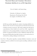 Cover page: Two-level Mean and Covariance Structures: Maximum Likelihood via an EM Algorithm