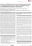 Cover page: Cofactors of LIM Domains Associate with Estrogen Receptor α to Regulate the Expression of Noncoding RNA H19 and Corneal Epithelial Progenitor Cell Function*