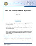 Cover page: Black and Latino Retirement (In)Security