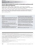 Cover page: Chronic Hypersensitivity Pneumonitis, an Interstitial Lung Disease with Distinct Molecular Signatures.