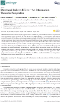 Cover page: Direct and Indirect Effects—An Information Theoretic Perspective